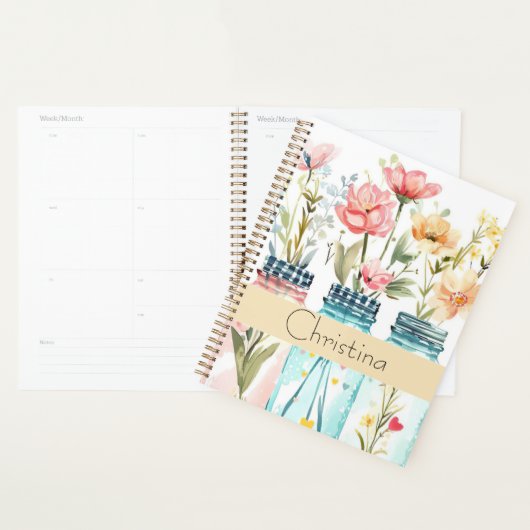 Spring Flower Design met naam Planner (Display)