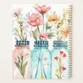 Spring Flower Design met naam Planner (Achterkant)