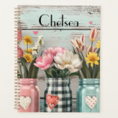 Spring Flower Design met naam Planner (Voorkant)