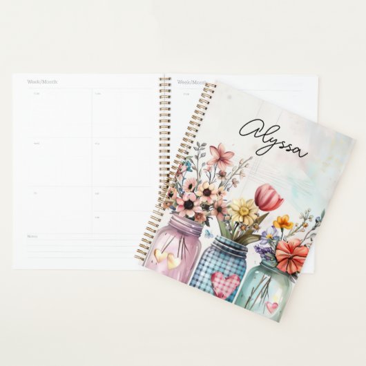 Spring Flower Design met naam Planner (Display)