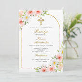 Spring Flower Doop Spaans Kaart (Staand voorkant)