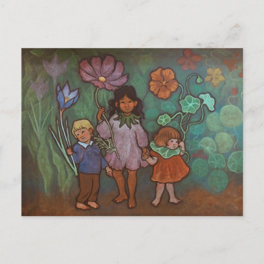 Spring Flower Fairies postcard Feestdagenkaart (Voorkant)