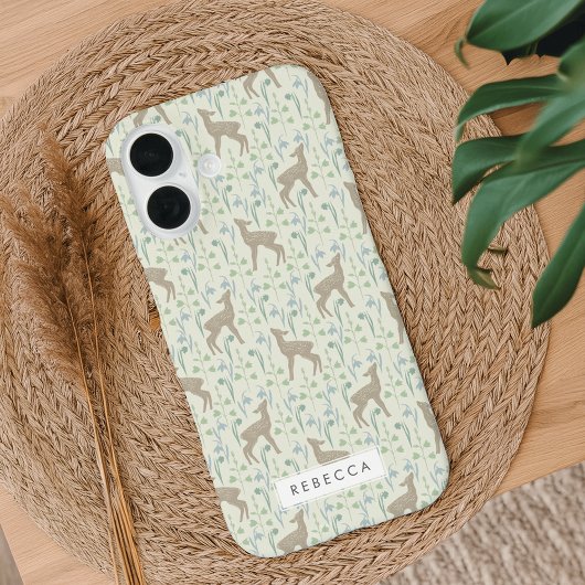 Spring Flower Fawns Patroon Case-Mate iPhone Case