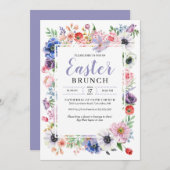 Spring Flower Garden Easter Brunch Kaart (Voorkant / Achterkant)