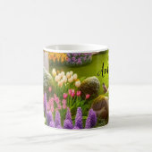 Spring Flower Garden Gepersonaliseerde koffie Koffiemok (Center)