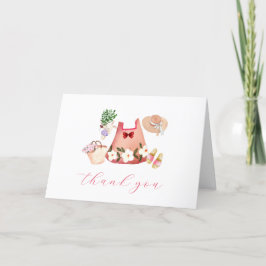 Spring Flower Garden Meisje Kleding Baby shower Bedankkaart