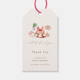 Spring Flower Garden Meisje Kleding Baby shower Cadeaulabel