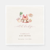 Spring Flower Garden Meisje Kleding Baby shower Servet (Voorkant)