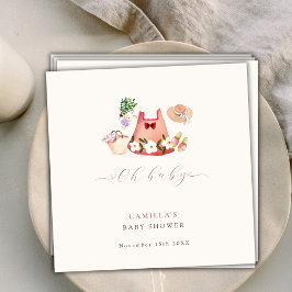 Spring Flower Garden Meisje Kleding Baby shower Servet