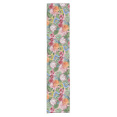 Spring Flower Garden Pattern Korte Tafelloper (Voorkant)
