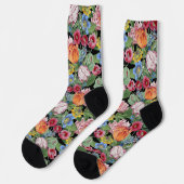 Spring Flower Garden Pattern Sokken (Links)
