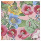 Spring Flower Garden Pattern Stof (Close Up)