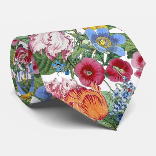 Spring Flower Garden Pattern Stropdas (Opgerold)