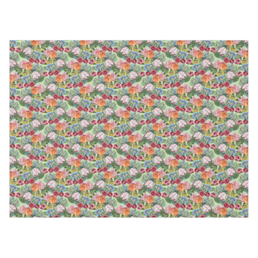 Spring Flower Garden Pattern Tafelkleed (Voorkant (Horizontaal))