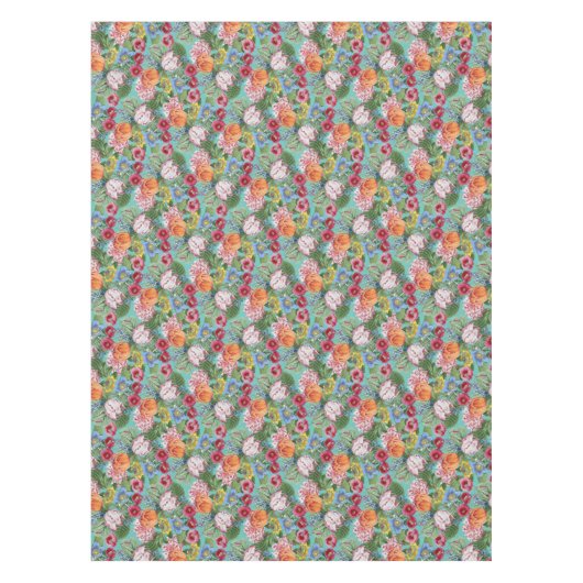 Spring Flower Garden Pattern Tafelkleed (Voorkant)
