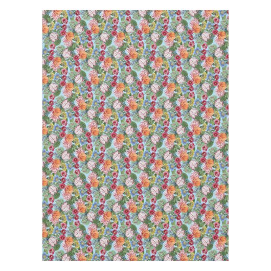 Spring Flower Garden Pattern Tafelkleed (Voorkant)