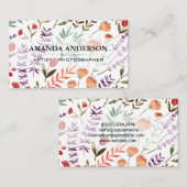 Spring Flower Garden Pattern Visitekaartje (Voorkant / Achterkant)