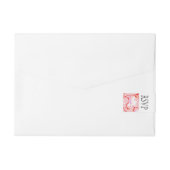 Spring Flower Garden RSVP | Roze Adreslabel Wikkel (Achterkant)