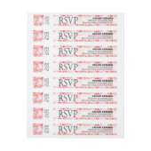 Spring Flower Garden RSVP | Roze Adreslabel Wikkel (Vel)