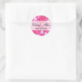 Spring Flower Garden Save the Date | fuchsia Ronde Sticker (Tas)
