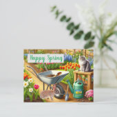 Spring Flower Garden Tulpen Briefkaart (Staand voorkant)