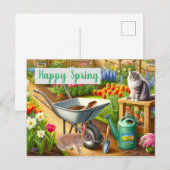 Spring Flower Garden Tulpen Briefkaart (Voorkant / Achterkant)