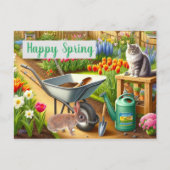 Spring Flower Garden Tulpen Briefkaart (Voorkant)