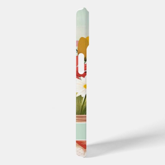 Spring Flower in Mason Jar Design met naam Case-Mate iPhone Case (Achterkant / Rechts)