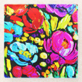 "Spring Flower" (Lentevloer) — Koop nu Glazen Onderzetter (Voorkant)