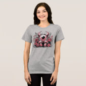 Spring Flower Monster Tri-Blend Shirt (Voorkant volledig)