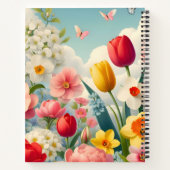 Spring Flower Naadloos Pattern Notitieboek (Achterkant)