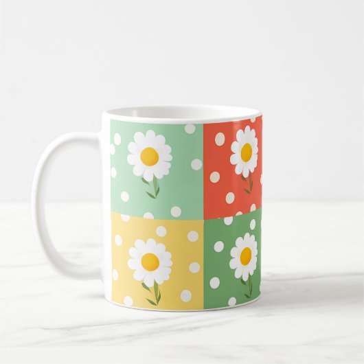 Spring Flower Pastel Cute Fun  Koffiemok (Links)