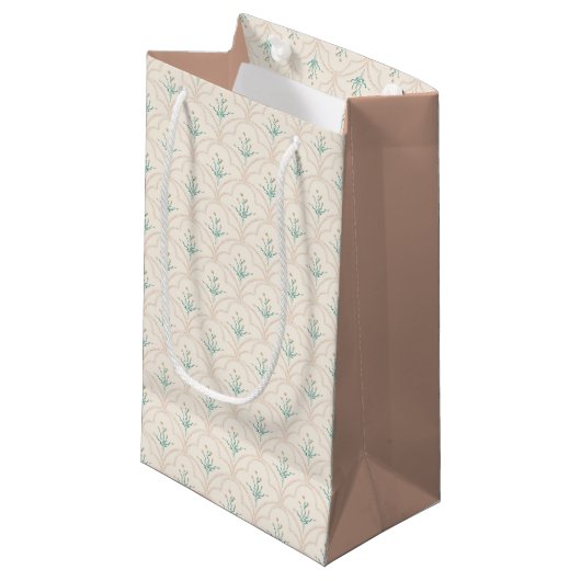 Spring flower pattern small gift bag klein cadeauzakje (Voorkant Gekanteld)