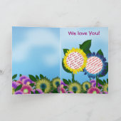 Spring Flower Photo Lijst for Mothering Sunday Kaart (Binnen)