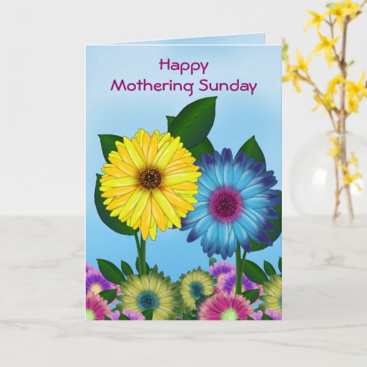 Spring Flower Photo Lijst for Mothering Sunday Kaart (Gele Bloem)