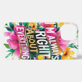 Spring Flower Sarcasm Quote iPhone Hoesje (Achterkant horizontaal)