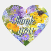 Spring Flower Selection Thank You Hart Sticker (Voorkant)