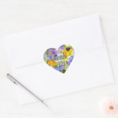 Spring Flower Selection Thank You Hart Sticker (Envelop)