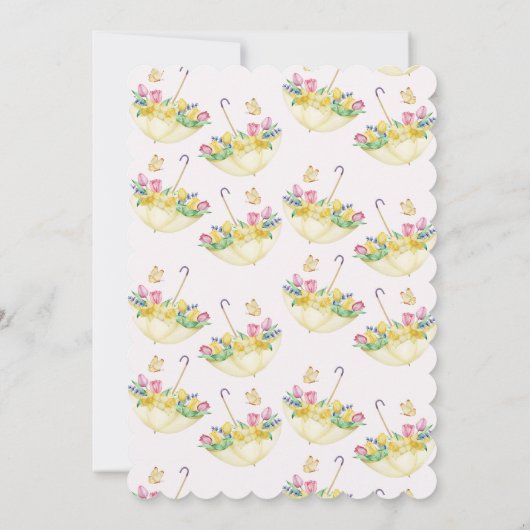 Spring Flower Shower het bruid-to-be Vrijgezellenf Kaart (Achterkant)