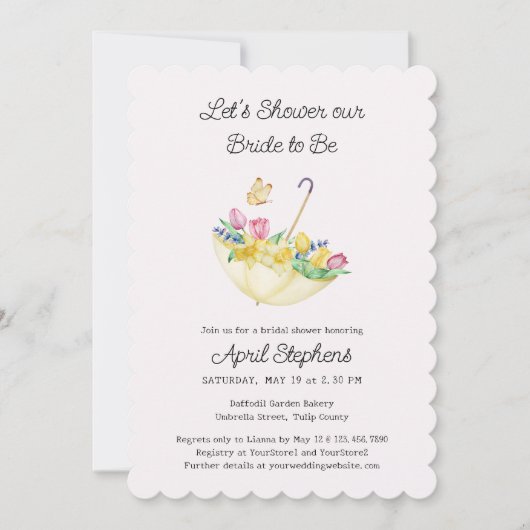Spring Flower Shower het bruid-to-be Vrijgezellenf Kaart (Voorkant)