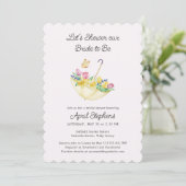 Spring Flower Shower het bruid-to-be Vrijgezellenf Kaart (Staand voorkant)