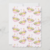 Spring Flower Shower the Bride Roze Vrijgezellenfe Kaart (Achterkant)