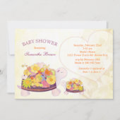 Spring Flower Turtles Baby shower Kaart (Voorkant)