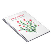 Spring Flower Waterverf in roze wit groen Notitieboek (Rechterzijde)