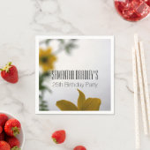 Spring Flowers 25th Birthday Party Paper Napkins Servetten (Insitu)