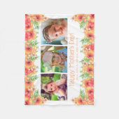 Spring Flowers 3 foto's Moederdag Fleece Deken (Voorkant)