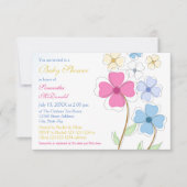 Spring Flowers - 3x5 Baby shower Uitnodiging (Voorkant)