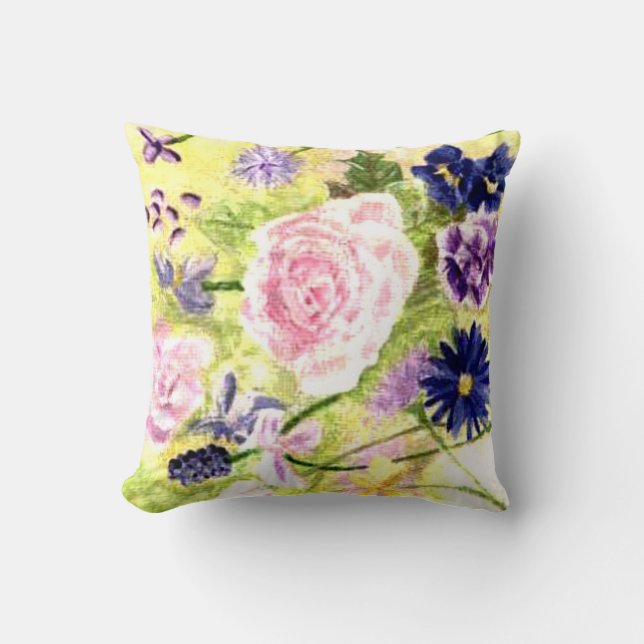 Spring Flowers American MoJo Pillow Kussen (Voorkant)