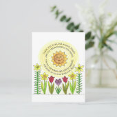 Spring Flowers and Jesus Inspiron Postcard Briefkaart (Staand voorkant)