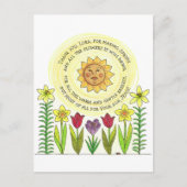 Spring Flowers and Jesus Inspiron Postcard Briefkaart (Voorkant)